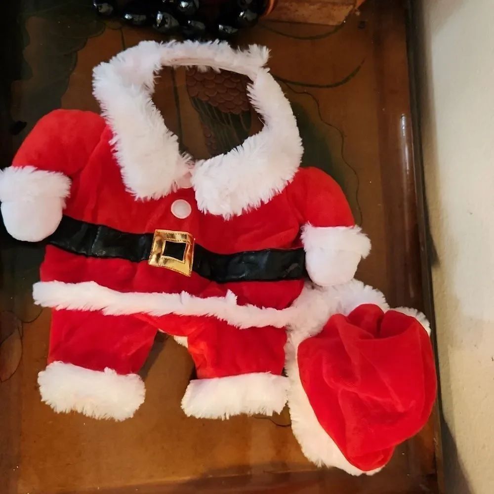Dog Santa Claus Suit Outfit Hat